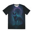 Cosmic Spirit Fox T-Shirt – Fantasy Galaxy Animal Tee with Glowing Eyes