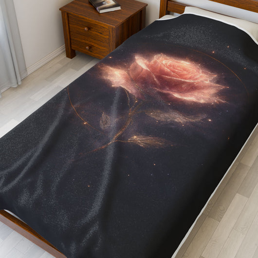 Hollowlight Rose — Romantic Throw Blanket