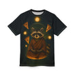 Zen Raccoon Pizza Meditation T-Shirt – Funny Trash Panda Galaxy Tee