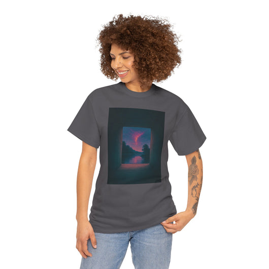 Twilight Window – Surreal Liminal Landscape Tee