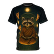 Zen Raccoon Pizza Meditation T-Shirt – Funny Trash Panda Galaxy Tee