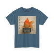 Funny Goldfish Mugshot T-Shirt | Cute Animal Prison Lineup Tee | Unisex Novelty Graphic Tee