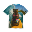 Surfing Cat T-Shirt | Funny Bikini Cat Graphic Tee | 3D All-Over Print Unisex Shirt