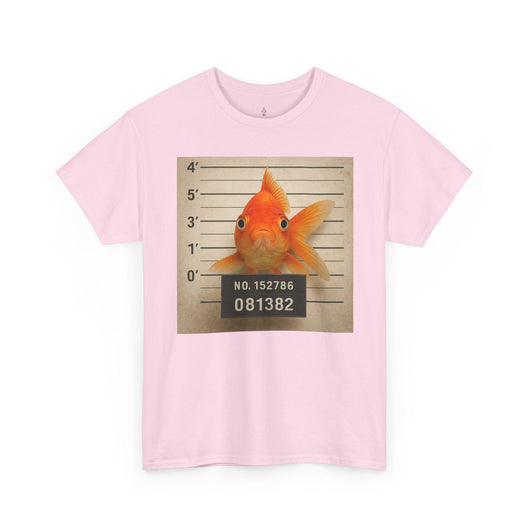 Funny Goldfish Mugshot T-Shirt | Cute Animal Prison Lineup Tee | Unisex Novelty Graphic Tee