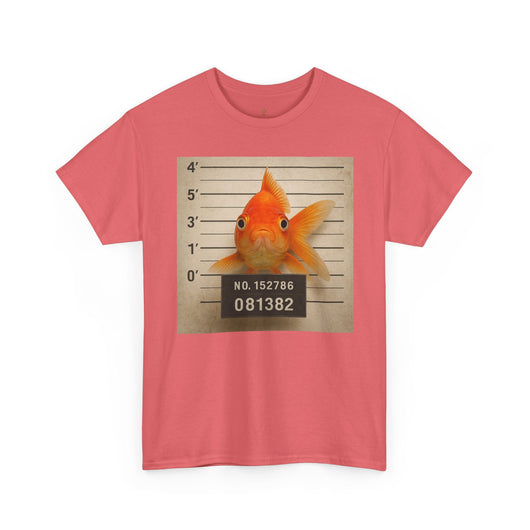 Funny Goldfish Mugshot T-Shirt | Cute Animal Prison Lineup Tee | Unisex Novelty Graphic Tee